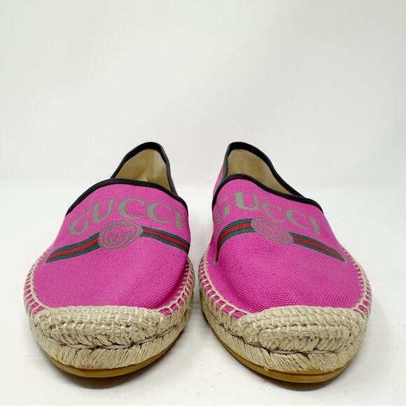 Gucci Canvas Logo Espadrilles 40 - Picture 4 of 13